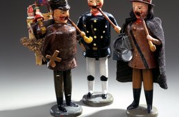 Kurt Fürchtner, Drei Räuchermänner, um 1940 drei Räuchermännchen aus Holz