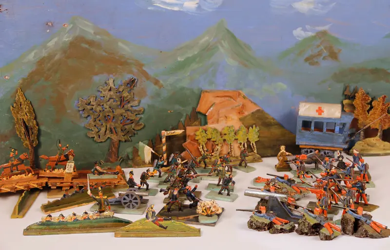 Diarama einer Schlacht